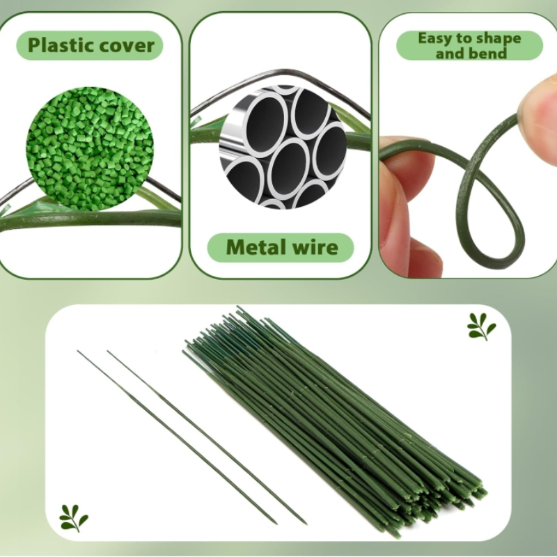 100 Pieces Floral Stem,Artific - Wire Stem Florist ulasan dan harga
