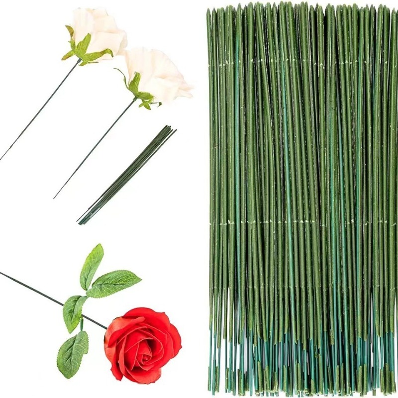 100 Pieces Floral Stem,Artific - Wire Stem Florist ulasan dan harga