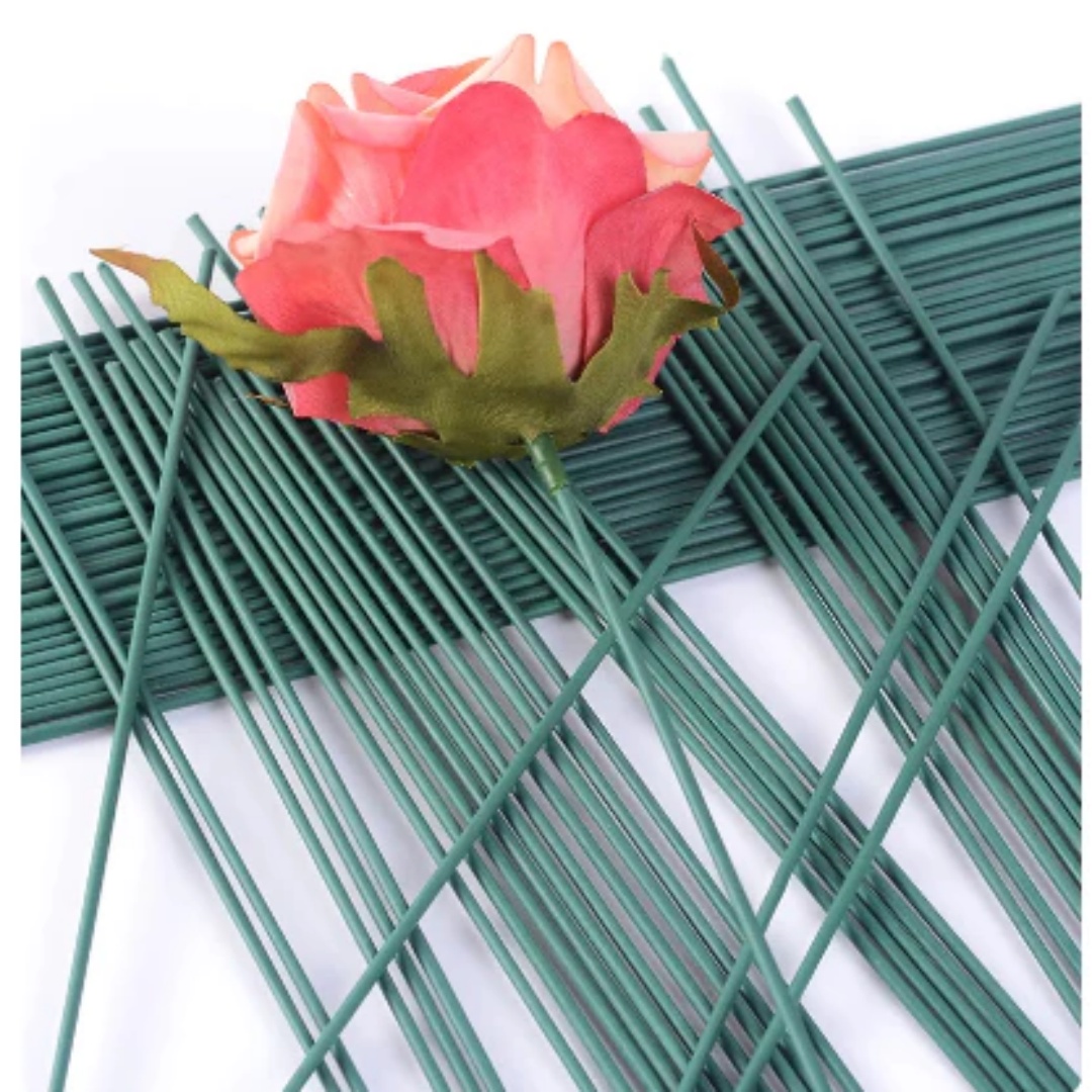 50pcs Green Floral Wire Stems  - Wire Stem Florist ulasan dan harga