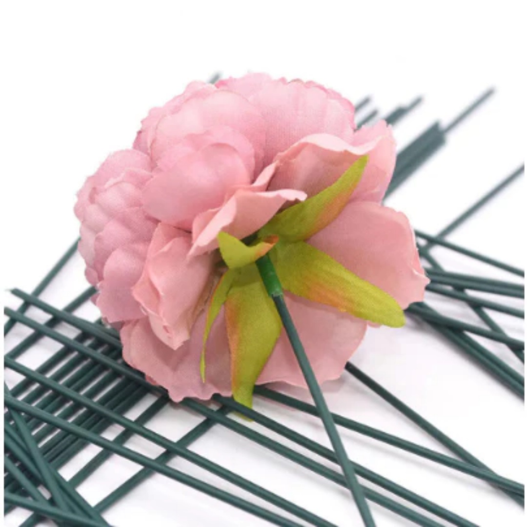 50pcs Green Floral Wire Stems  - Wire Stem Florist ulasan dan harga