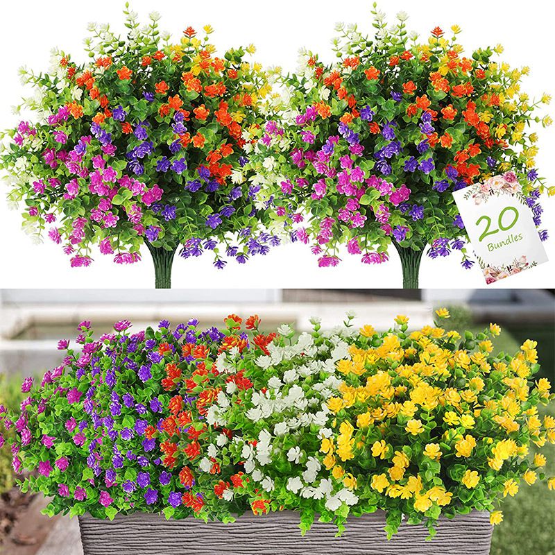 3/6pcs Artificial Plant Flower - Florist Supply Vases ulasan dan harga