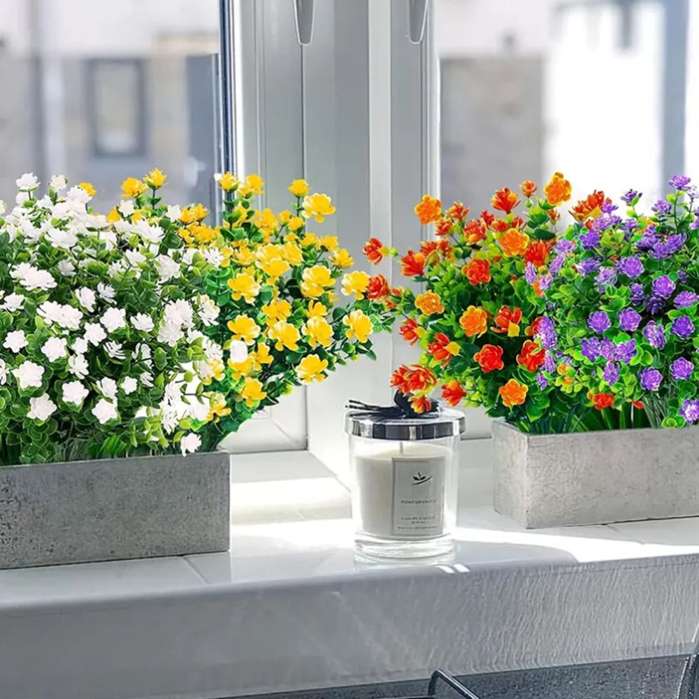 3/6pcs Artificial Plant Flower - Florist Supply Vases ulasan dan harga