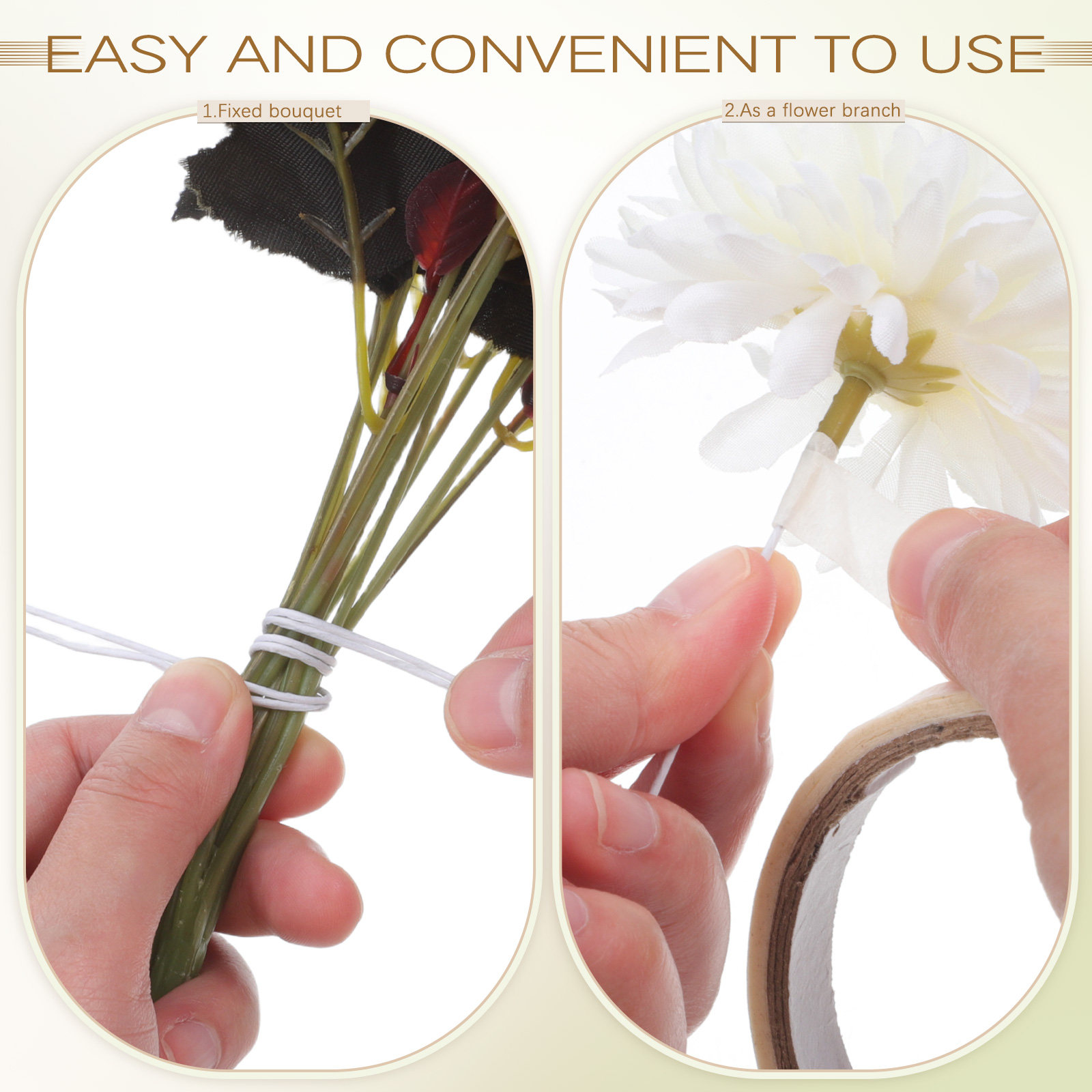 100Pcs Paper Wisteria Stems Pr - Wire Stem Florist ulasan dan harga