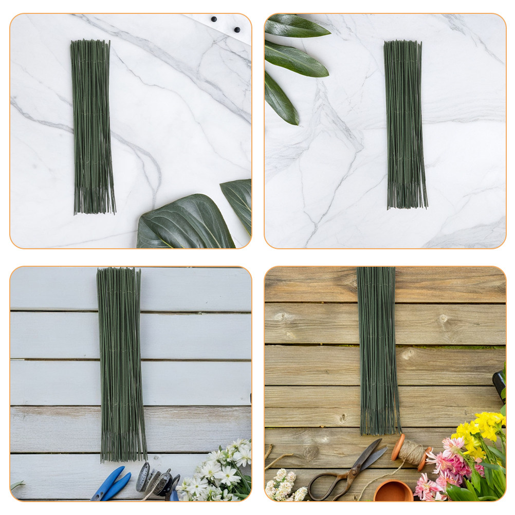 100Pcs Green Florist Wire Stur - Wire Stem Florist ulasan dan harga
