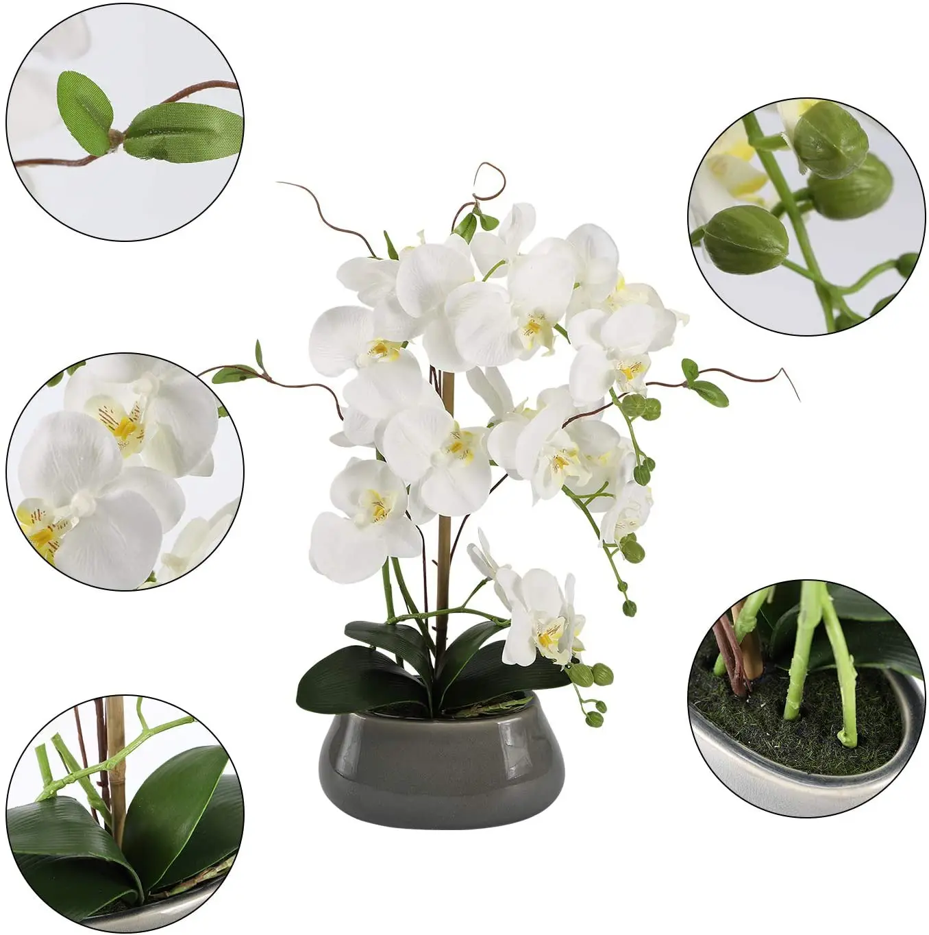 Artificial Orchid Flowers Cent - Florist Supply Vases ulasan dan harga