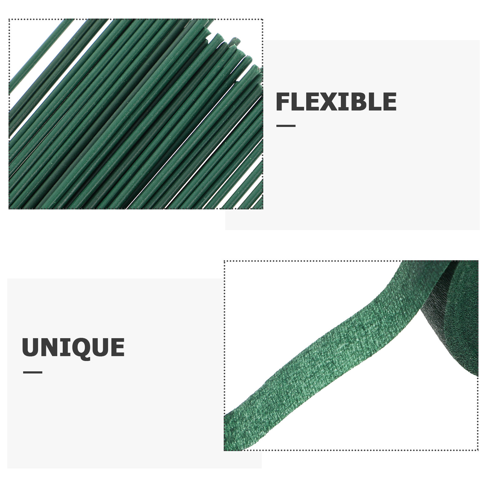 1Set Florist Tape Green and Fl - Wire Stem Florist ulasan dan harga