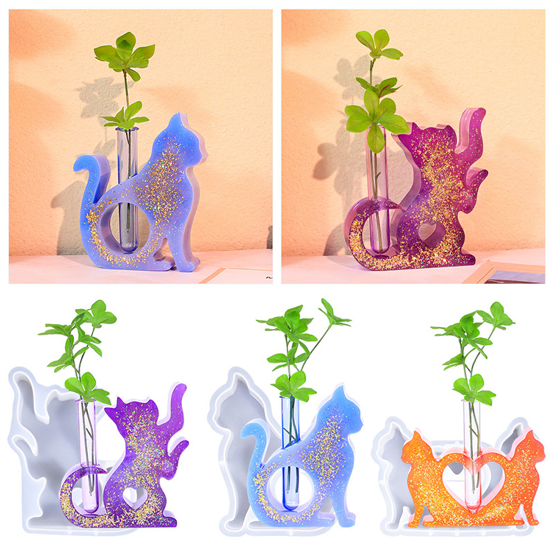 Cat Shaped Resin Molds Vase Si - Florist Supply Vases ulasan dan harga