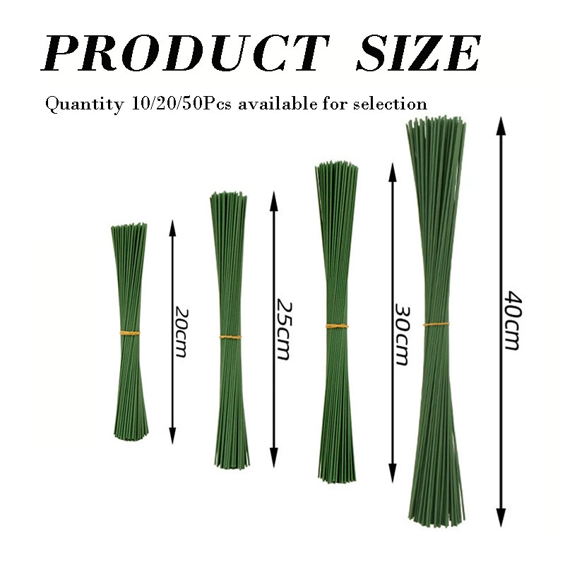 10/20/50Pcs Artificial Flower  - Wire Stem Florist ulasan dan harga