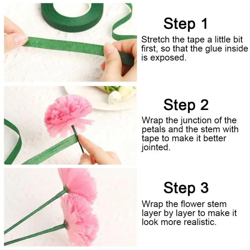 22/20 Gauge LightGreen Floral  - Wire Stem Florist ulasan dan harga