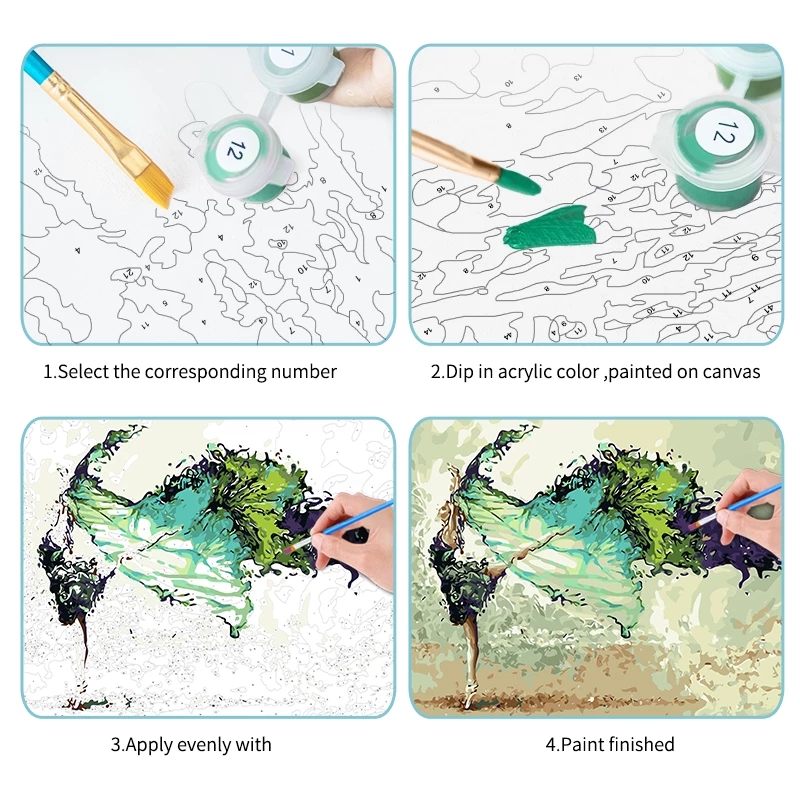 GATYZTORY DIY Painting By Numb - Florist Supply Vases ulasan dan harga